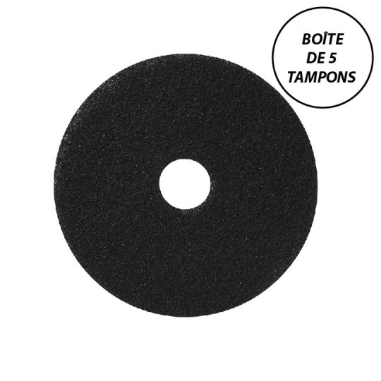 Tampon noir à décaper 18'' 3M, haut rendement, boîte de 5