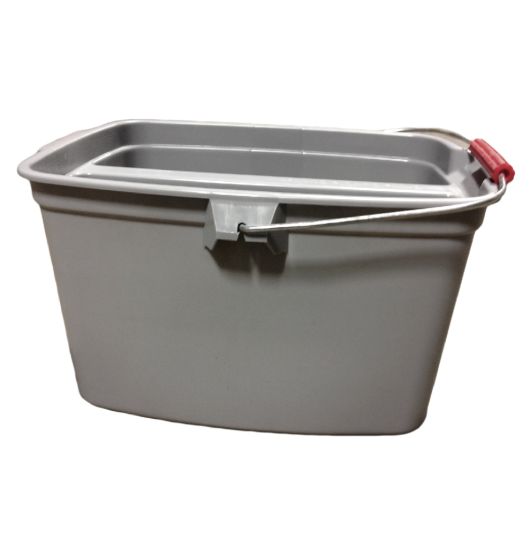 Seau gris, 2 compartiments, 19 pintes