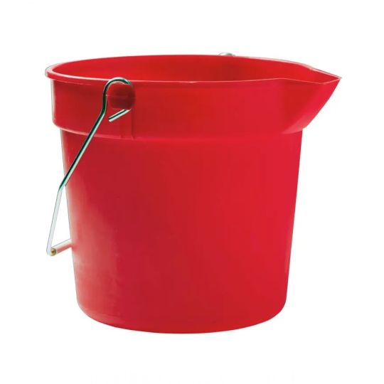 Seau rouge avec bec verseur, 9.5 L