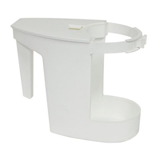 100WH, Super caddie pour cuvette de toilette, blanc