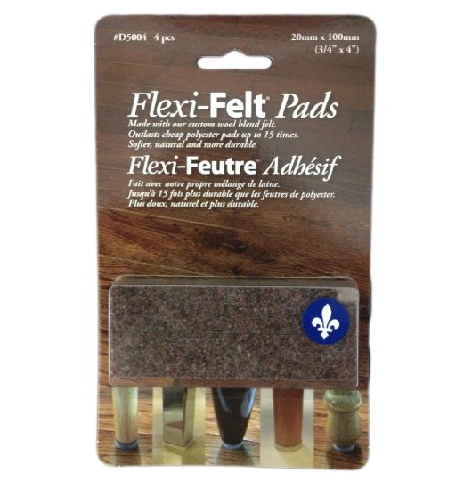 Flexi-Feutre rectangulaire avec laine foncée 20x100mm (3/4x4)