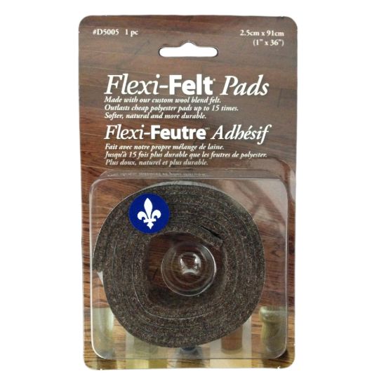 Flexi-Feutre bande avec laine foncée 2.5cmx91cm (1x36)