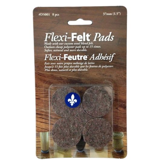 Flexi-Feutre rond avec laine foncée 37mm (1.5)