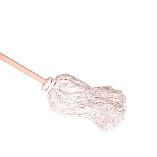 Moppe ronde synthétique 8 oz. avec manche en bois