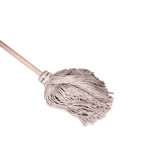 Moppe ronde en coton 16 oz. avec manche en bois (48'')