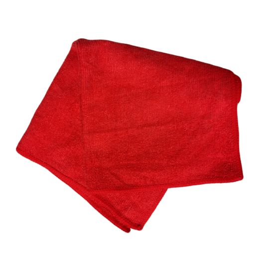 Linge microfibre rouge pour entretien général, 14'' x 14'', 280g