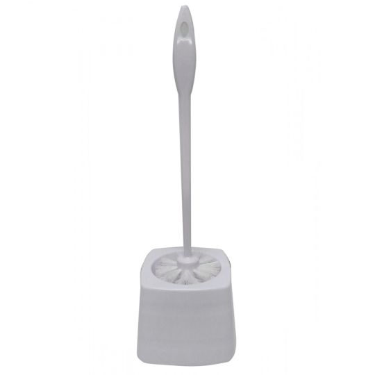Brosse à cuvettes avec support blanc