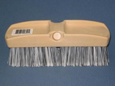 Brosse à vitres/autos avec soies grises frangées 10"
