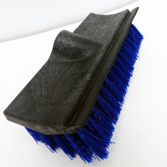 Brosse à planchers/racloir en nylon bleu