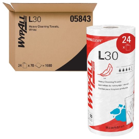 WYPALL L30, papier essuie-tout blanc en rouleau