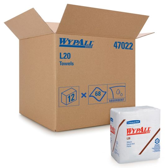 WYPALL L20, papier essuie-tout blanc 4 plis
