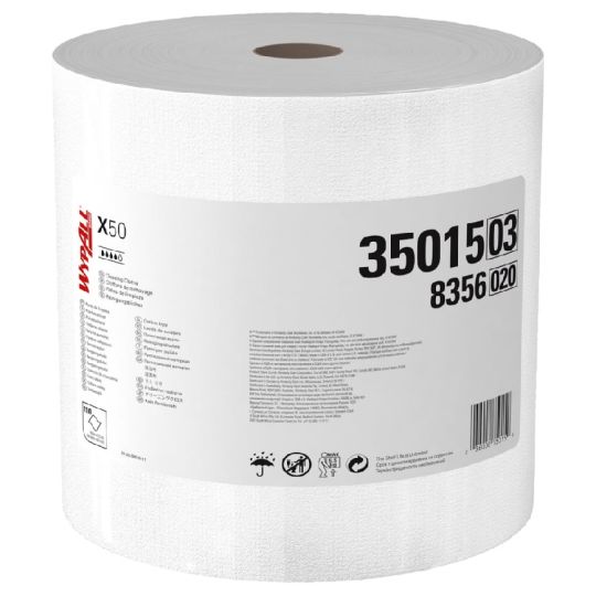 WYPALL X50, papier essuie-tout blanc en rouleau