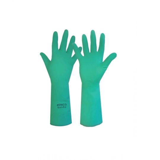 SOL-FIT Gant de Nitrile Réutilisable vert 22mil 18'' (Grand)