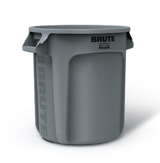 Poubelle ronde grise, 10 gal BRUTE
