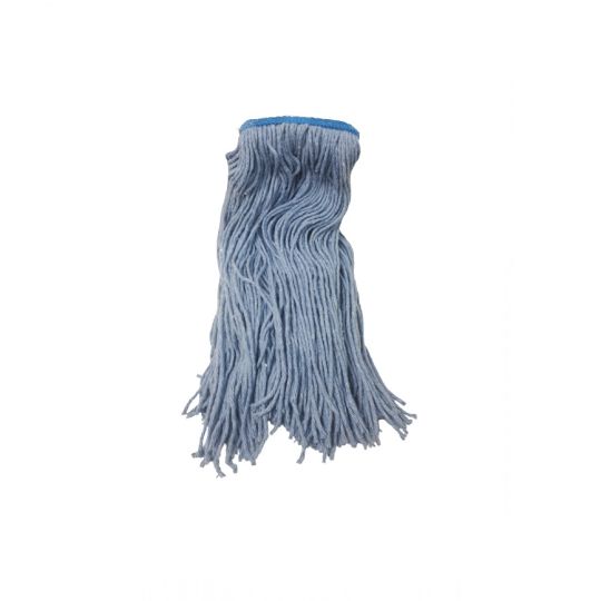 Vadrouille humide détachée bleue synthétique, bande étroite, 32 oz.