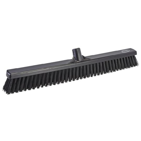 Balai-brosse Combo 24" Vikan - Doux/Raide - Noir