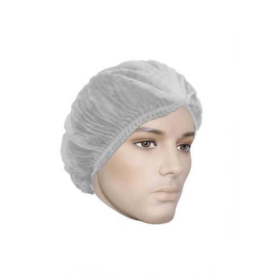 771 Cova-Cap Bonnet Bouffant plissé, blanc 21''