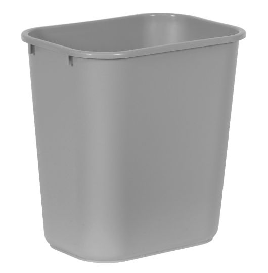 Poubelle rectangulaire grise, 26.6 L