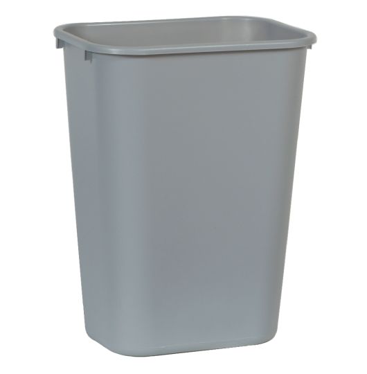 Poubelle rectangulaire grise, 39 L