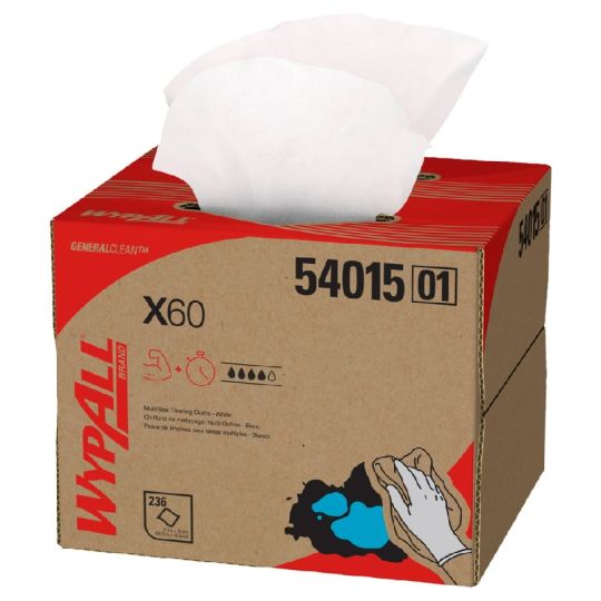 Essuie-tout blanc Wypall X60 - Boîte de 252