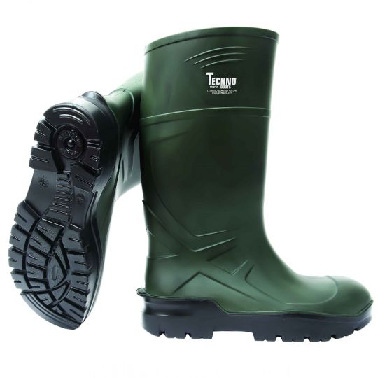 Bottes vertes Techno-Boots grandeur 44EU/10UK/11US