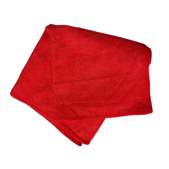 Linge microfibre rouge pour entretien général, 16'' x 16'', 300g
