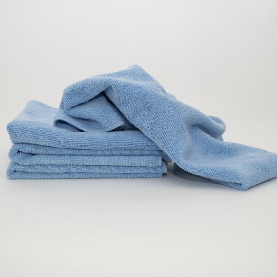 Linge microfibre bleu pour entretien général, 16'' x 16'', 350g