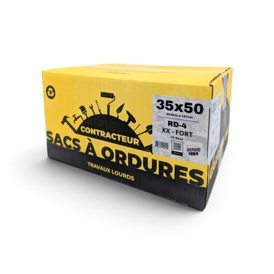 Sacs à déchets XX-forts Gould RD-4, 35x50 po | Boîte 75