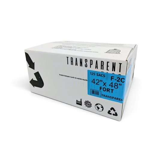 Sacs à déchets extra-forts clairs Gould F-2C, 42x48 po | Boîte 125