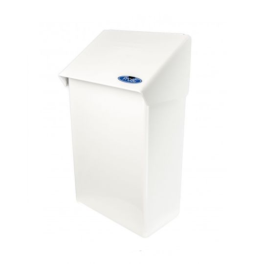 Poubelle blanche pour serviettes sanitaires