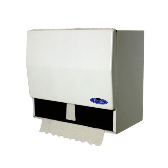 Distributrice blanche de papier à mains universel