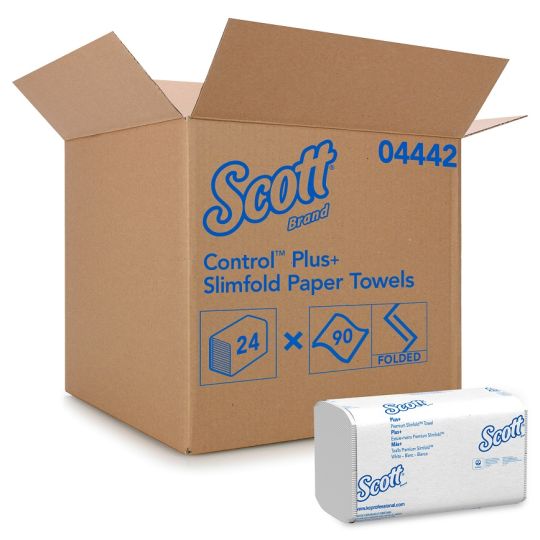 Scott® Control Plus SLIMFOLD, papier à mains blanc pour distributrice SLIMFOLD