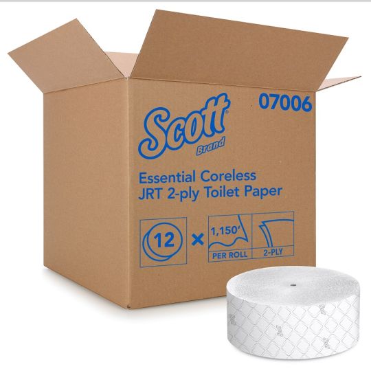 SCOTT®, papier hygiénique junior sans cœur 2 plis