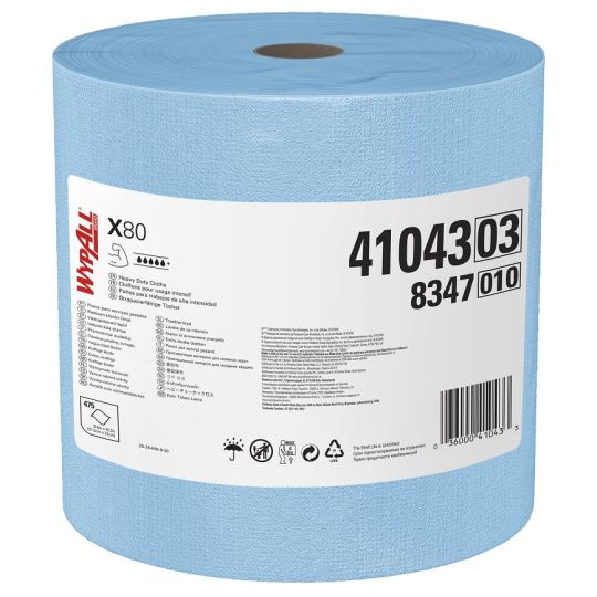 WYPALL X80, papier essuie-tout bleu en rouleau