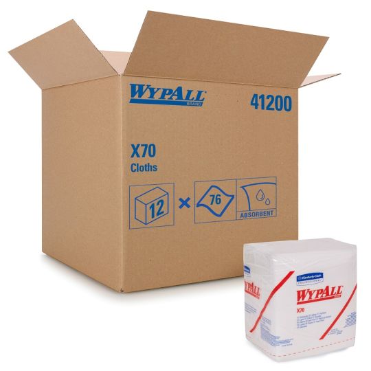 WYPALL X70, papier essuie-tout blanc plié en 4