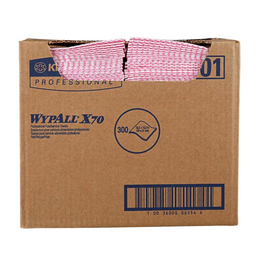 WYPALL X70, papier essuie-tout rouge pour le secteur de la restauration
