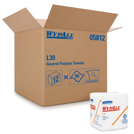 WYPALL L30, papier essuie-tout blanc plié en 4