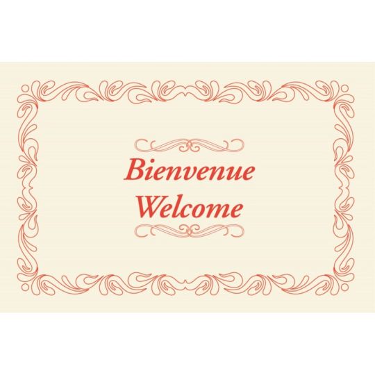 Napperons blanc papier bienvenue 9''x13''. 1000/caisse