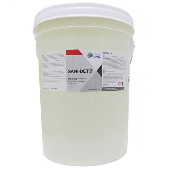 SANI-DET NO 7, détergent liquide concentré pour lave-vaisselle industriel (eau dure)