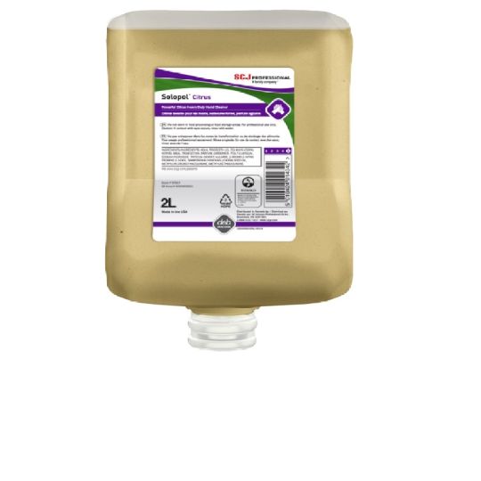 SOLOPOL CITRUS, nettoyant pour les mains aux agrumes pour les taches tenaces, 2 L