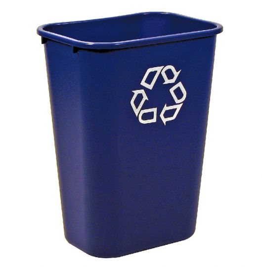 2957, grande poubelle de recyclage bleue, 39 L