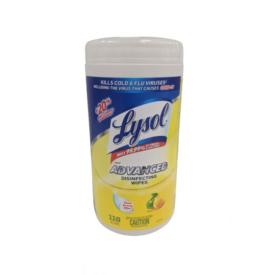 Lysol lingettes désinfectantes, agrumes, contenant de 110 lingettes