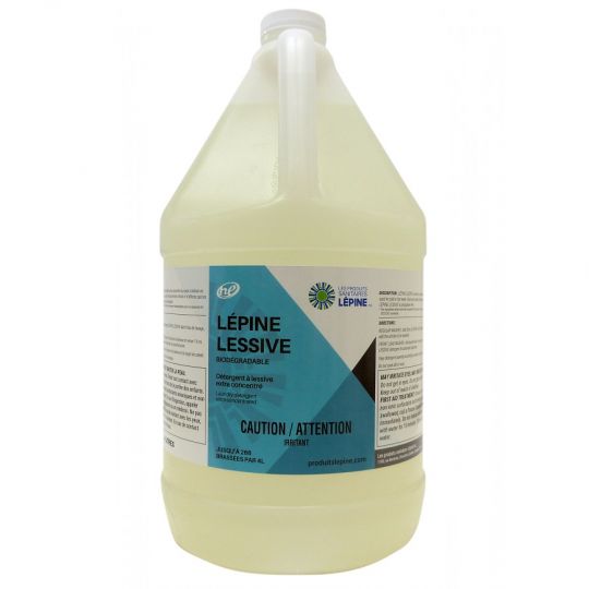 LÉPINE LESSIVE, savon à linge liquide biodégrable extra concentré, 4 L